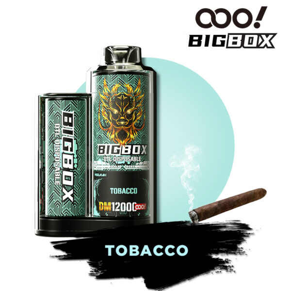 OOO! BIGBOX DL/DTL Engangs e cigaret Disposable Vape POD 12000 Puffs 25ml justerbar luftstrøm